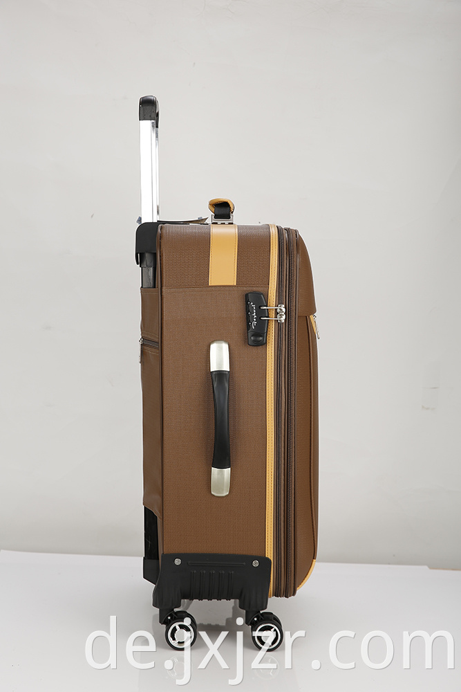 PU Leather Carry-On Spinner Luggage